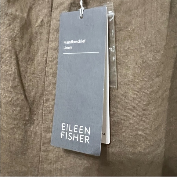 NEW Eileen Fisher 100% Irish Linen A-Line Midi Lined Skirt Lagenlook Driftwood - Picture 5 of 11